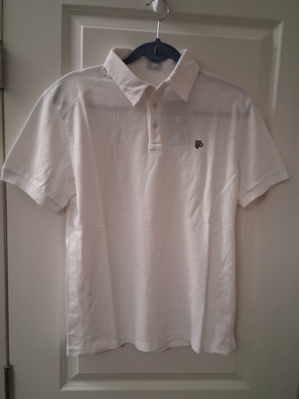 Flint Park Men's Short Sleeve Match Tennis Polo White SZ M  NWT